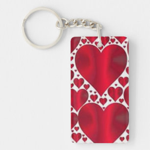 RED HEARTS FOR VALENTINE'S DAY KEYCHAIN
