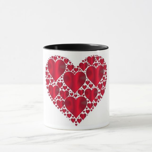 RED HEARTS FOR VALENTINE'S DAY MUG (Center)