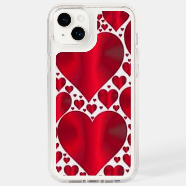 RED HEARTS FOR VALENTINE'S DAY SPECK iPhone CASE (Front)