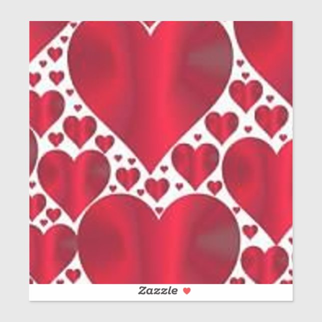 RED HEARTS FOR VALENTINE'S DAY STICKER (Sheet)