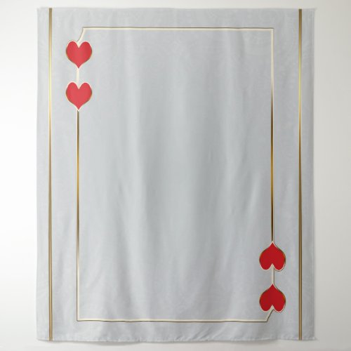 Red Hearts Gold Card Photography Backdrop