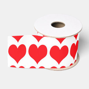 Red Hearts Grosgrain Ribbon