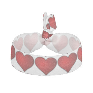 Red Hearts Hair Tie