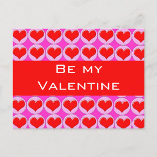 Red Hearts Holiday Postcard