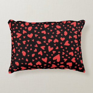 Red Hearts & Kisses Decorative Pillow