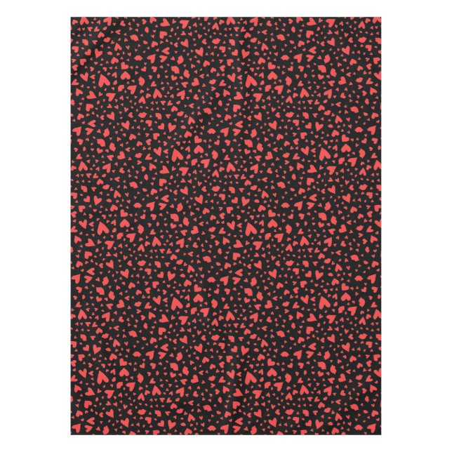 Red Hearts & Kisses Tablecloth (Front)