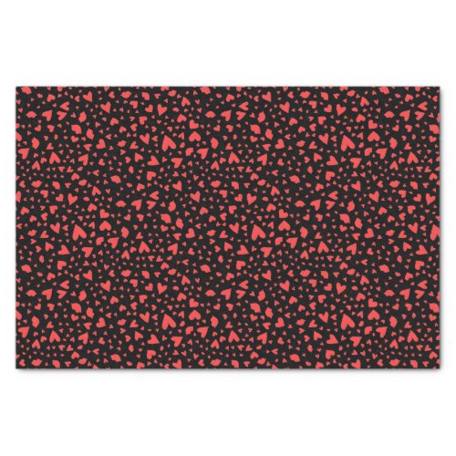 Red Hearts  Kisses Tissue Paper