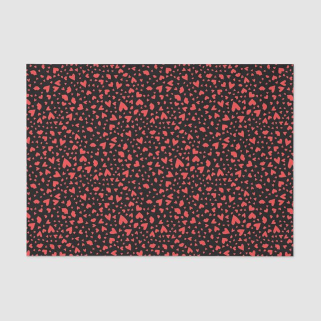 Red Hearts & Kisses Tissue Paper (Front)