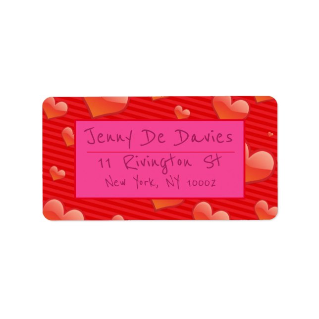 Red Hearts Label (Front)