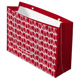 Red hearts large gift bag