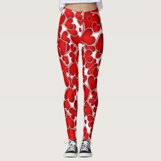 Red Hearts Leggings