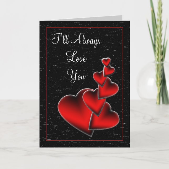 Red Hearts Love Card (Front)