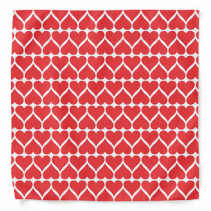 Red hearts Love Pattern Bandana