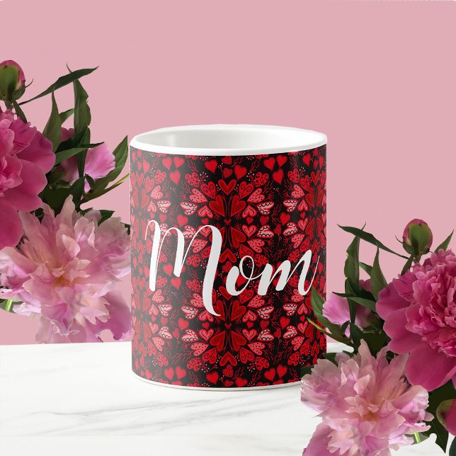 Red Hearts Love Personalized  Coffee Mug (Creator Uploaded)