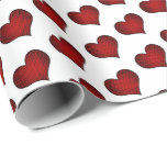Red Hearts Love Wrapping Paper Red Hearts Love Wrapping Paper