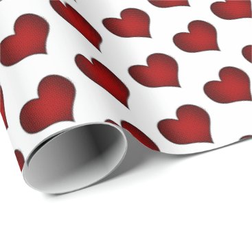 Red Hearts Love Wrapping Paper