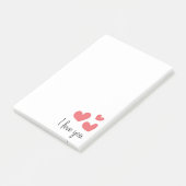 Red Hearts Love You  Wedding, Party, Bridal Shower Post-it Notes (Angled)