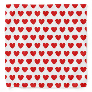 Red Hearts Lovely Bandana