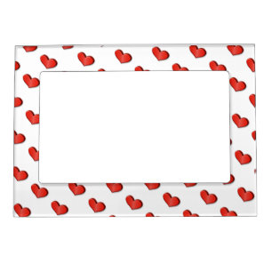 Red Hearts Magnetic Frame- personalize Photo Frame
