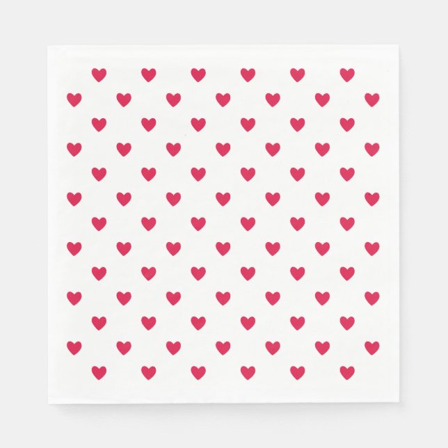 Red Hearts Medium Seamless Pattern  Napkins (Front)