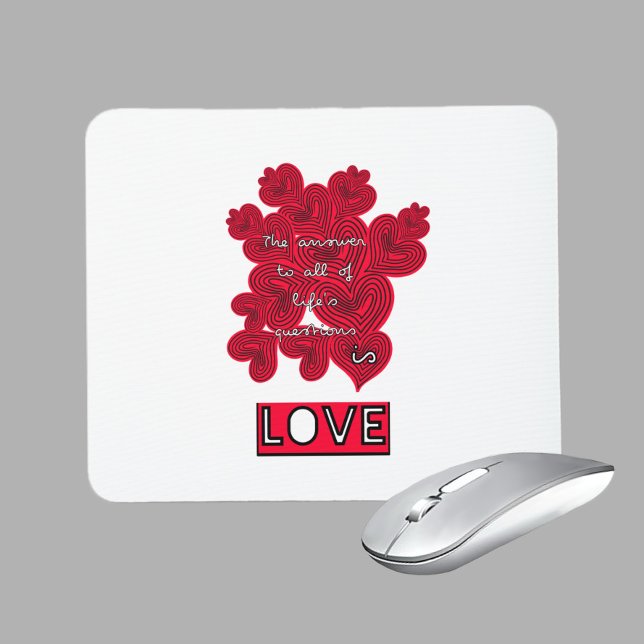 Red hearts mouse pad (Creator Uploaded)