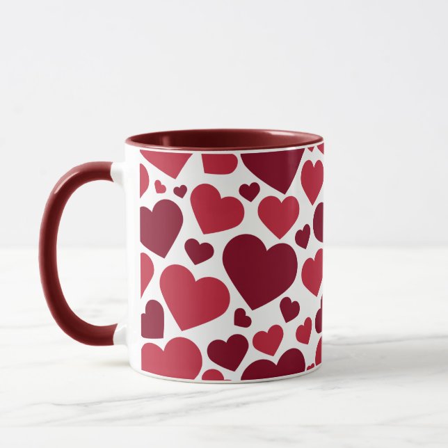 Red Hearts Mug (Left)