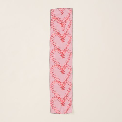 Red Hearts Musical Scarf