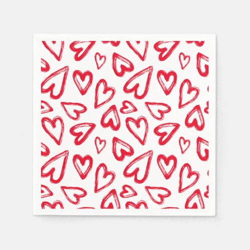 Red Hearts Napkins