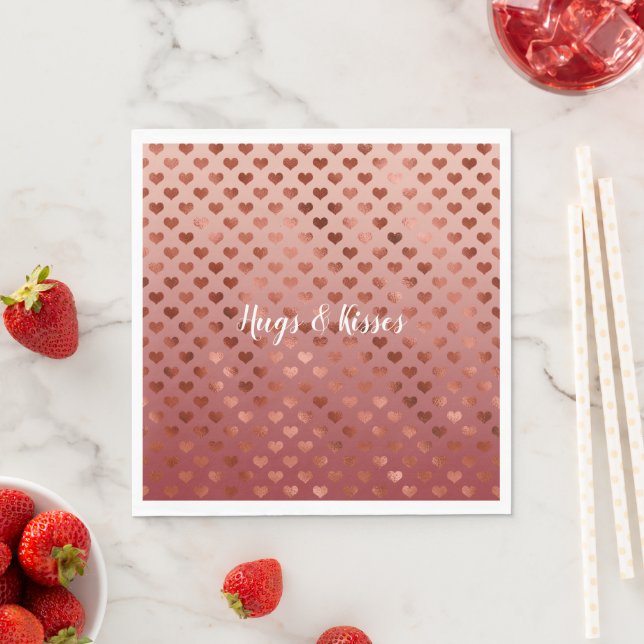 Red Hearts Ombre     Napkins (Insitu)