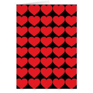Red Hearts on Black Cards