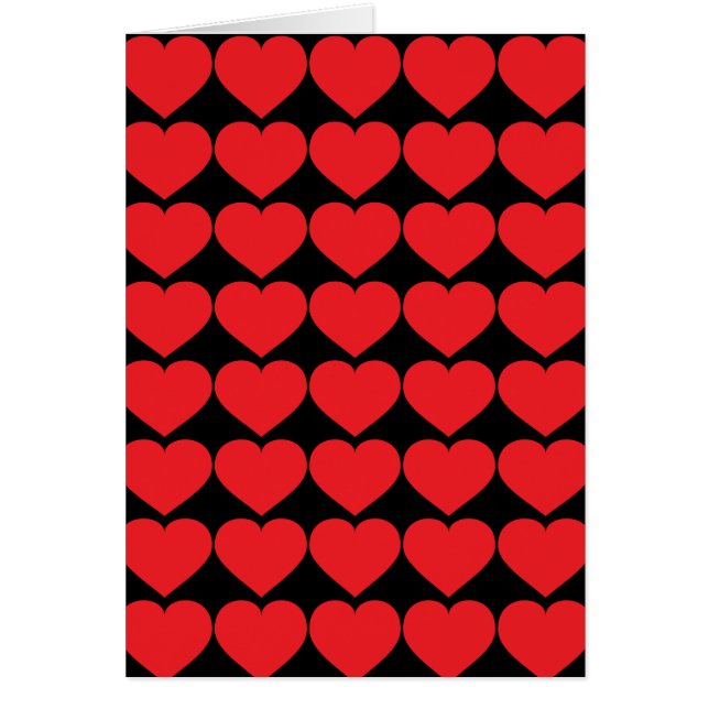 Red Hearts on Black Cards (Front)