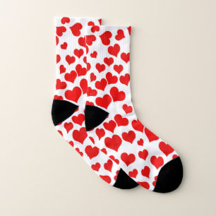 Red Hearts on Blank Socks