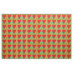red hearts on green fabric