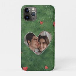 Red Hearts on Green Grass iPhone 11 Pro Case