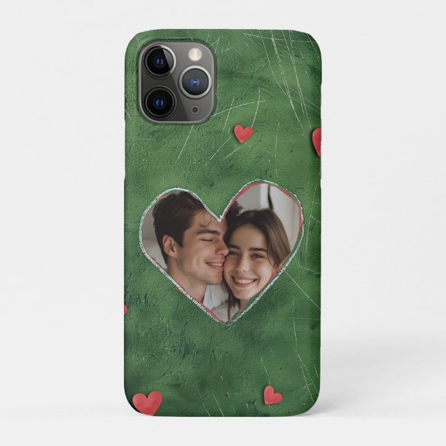 Red Hearts on Green Grass Case-Mate iPhone Case (Back)