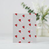 Red hearts on grey (Standing Front)