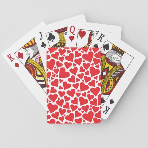 Red Hearts on White Bicycle Playing Cards