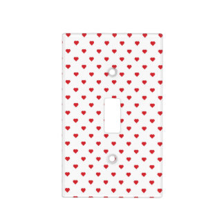 Red Hearts on White Light Switch Cover