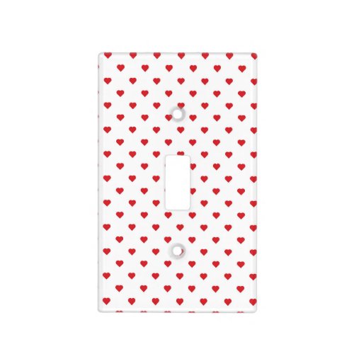 Red Hearts on White Light Switch Cover