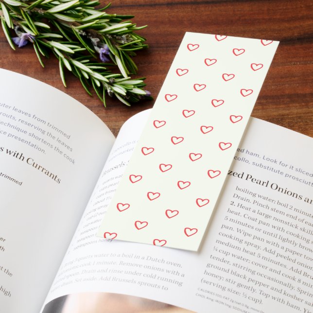 Red Hearts Pattern, Cute, Love Bookmarks (Book)