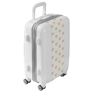 Red Hearts Pattern, Cute, Love Luggage