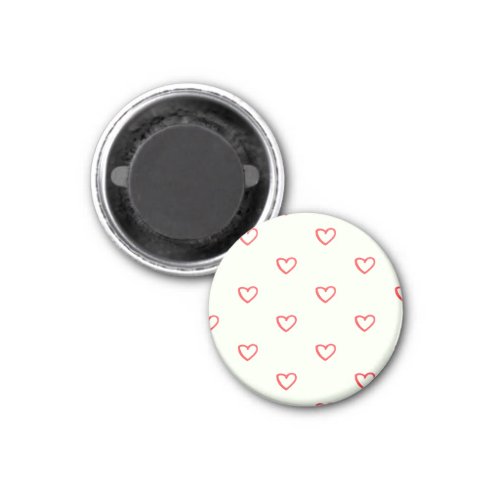 Red Hearts Pattern Cute Love Magnet