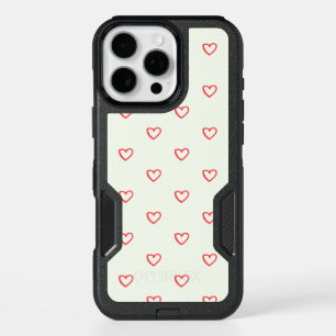 Red Hearts Pattern, Cute, Love iPhone 16 Pro Max Case