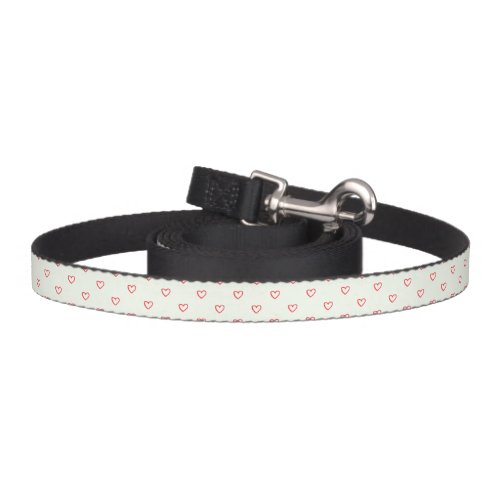 Red Hearts Pattern Cute Love Pet Leash