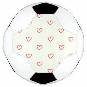Red Hearts Pattern, Cute, Love Soccer Ball