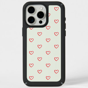 Red Hearts Pattern, Cute, Love iPhone 15 Pro Max Case