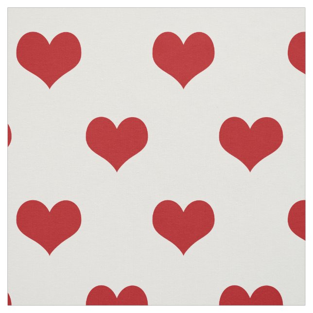 Red Hearts Pattern Fabric (Swatch)