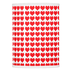 Red Hearts Pattern Lamp Shade