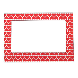 Red hearts Pattern Magnetic Frame