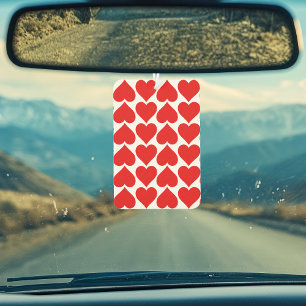 Red Hearts Pattern, Romantic, Love Air Freshener